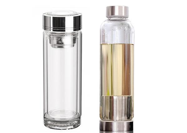 12 Oz Leak Proof Glass Water Bottle / Glass Sports Water Bottle