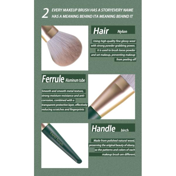 280A84915 Gold Ferrule 15 Pcs Makeup Brush Set Wooden Handle Cosmetic Brush Set Private Label
