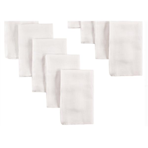 Birdseye Flatfold Baby Cloth Diapers For Toddlers White 10 Pack 100% Cotton