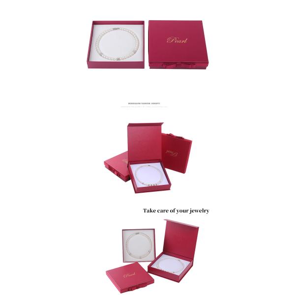 Hanhong Taille personnalisée bijoux rouges carton papier boîte à manches pour le collier de bracelet