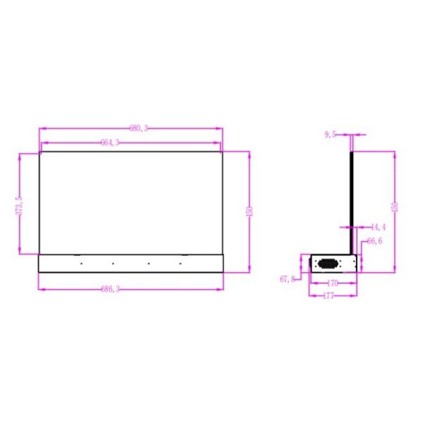 30 Inch New HD Display transparent oled (tv-oled) displays Desktop Digital Signage for Advertising Player
