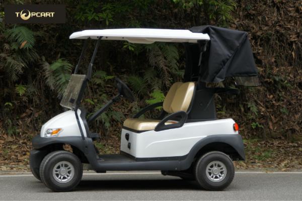 AC System 2 Passenger Golf Buggy With Rear Cover , Automotive Paint Body Finish