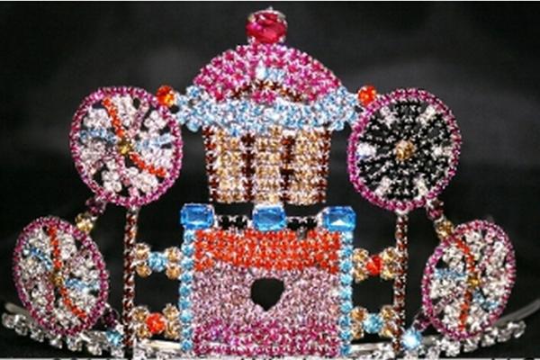 Candy tiaras and crowns rhinestone cake crystal crowns custom pageant crowns and tiaras supplier manufactuer pai crown