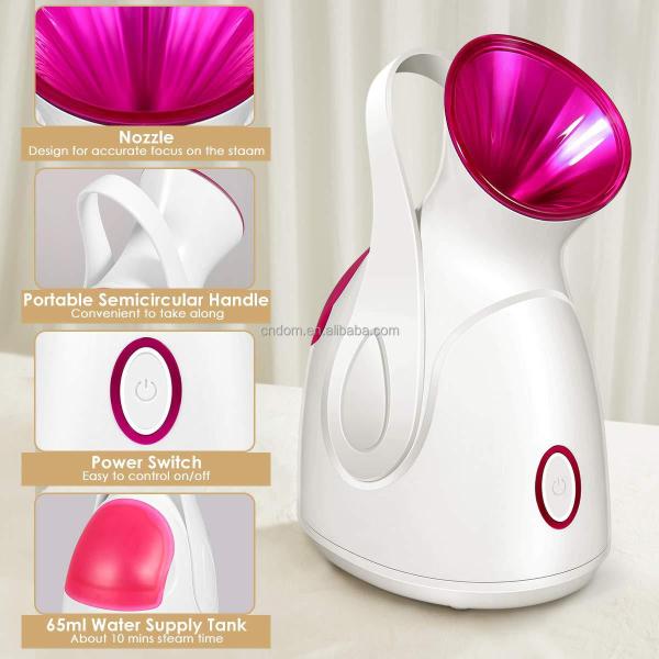 2023 Ionic Face Steamer Hot Cold Humidifier Portable Facial Steamer Moisturizer Salon