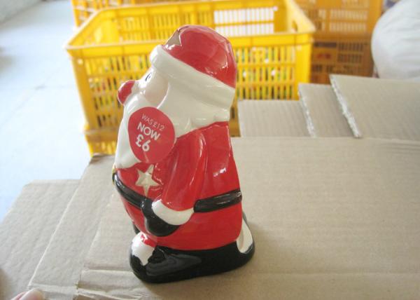 Santa Claus Ceramic Candle Holders Strong Dolomite Christmas Wax Holder Earthenware