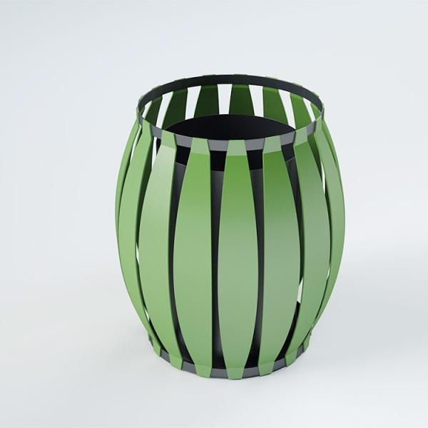 Antirust 50 Liter 13.2 Gallon Steel Outdoor Trash Can