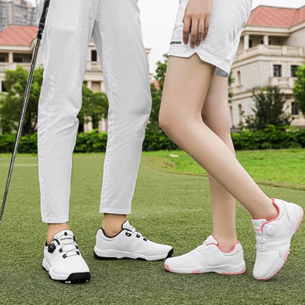 Casual White Mens Sports Sneakers Button Waterproof Fashionable Shoes