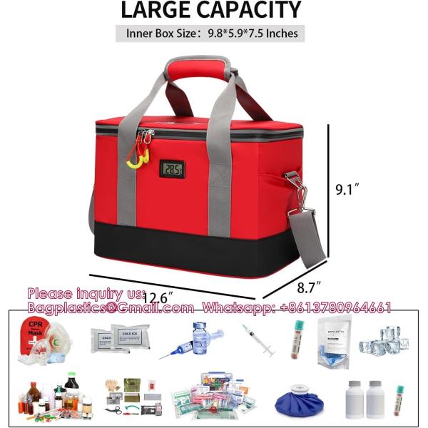 Medical Cooler Bag Insulated Bag Cooling Pack Medication Emergency Medical Bags Insulation Bags Portable Freezer Box