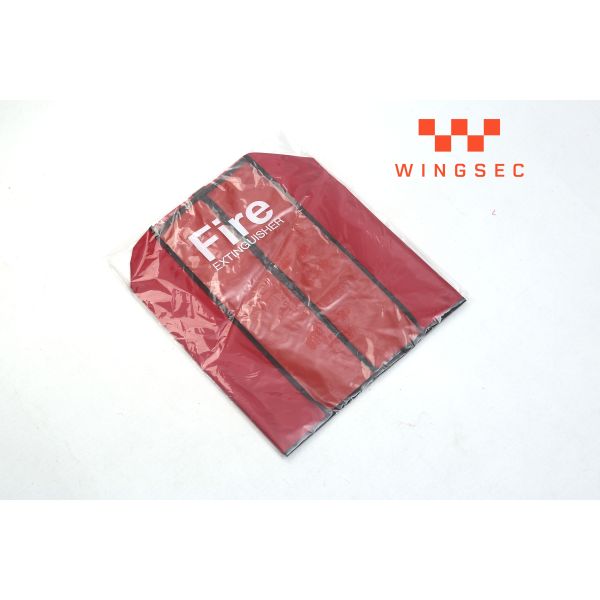 Funda protectora de extintor de incendios de nailon con resistencia a los rayos UV y ventana de visualización