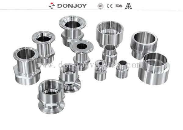 os encaixes sanitários de aço inoxidável do conector macho apertam o adaptador ou os conectores