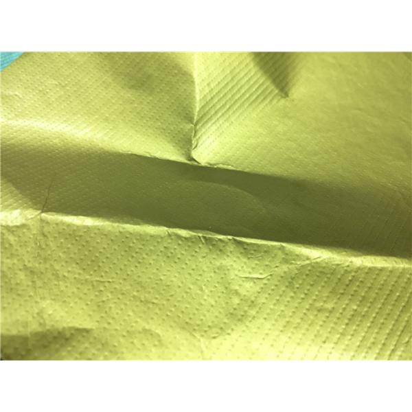 Dupont Paper Coated PU Synthetic Leather Neon Yellow Color Normal Tearing Strength