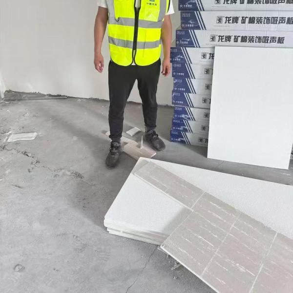 603x603mm 600x1200mm Mineral Fiber Ceiling Board / Durable Moistureproof Gypsum Mineral Wool Sheets Tiles