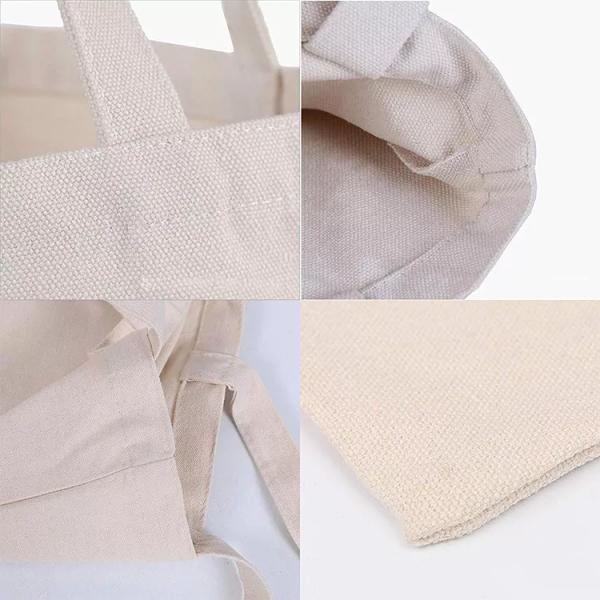 Plain Blank Organic Calico Cotton Canvas Grocery Shopping Tote Bag Custom Logo Size Printed