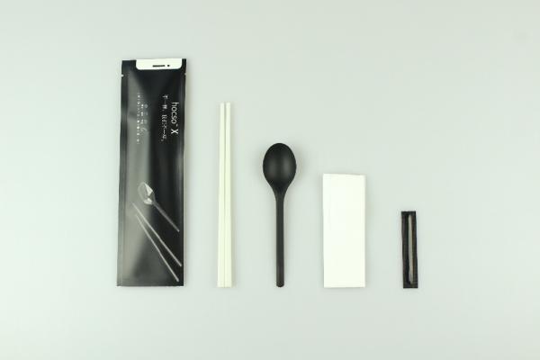 Disposable Plastic Chopstick Spoon Set in Cutlery Paper Bag with Thickness 4.0-7.0mm