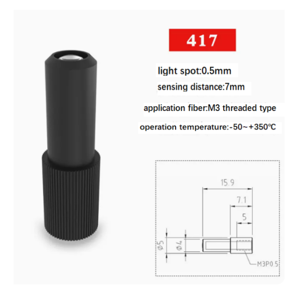 M3 M4 M6 Fiber Optic Amplifier Sensor Focusing Lens Optical Condensing Lenses