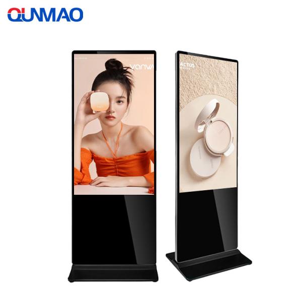 49-55 Inch Digital Signage Kiosk with 10-Point Capacitive Touchscreen 3840x2160 Resolution and IP54-Rated Casing