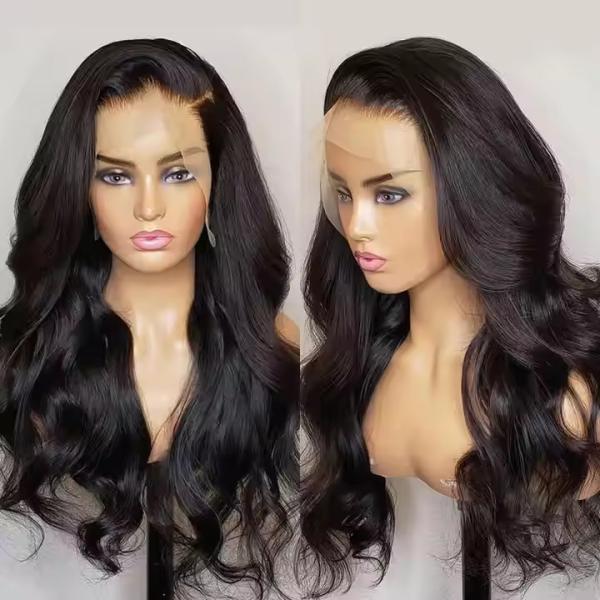 Ready to Ship Brazilian Virgin Hair Body Wave 180% Preplucked 13x4 Transparent Full Lace Front Wigs Human Hair for Black Women