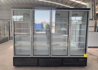Refrigerador ereto de vidro integral da bebida com exposição de 4 portas