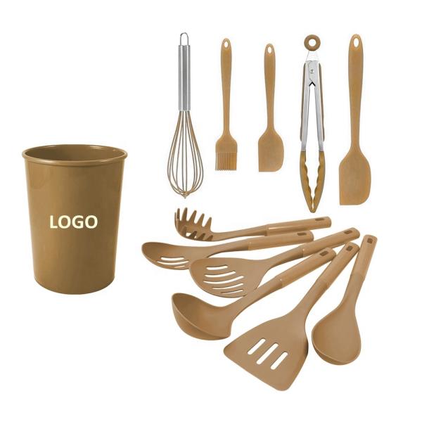 12 Pcs Kitchenware Cocina Cookware Utensil Set with Wooden Handles and ISO9001 Approved