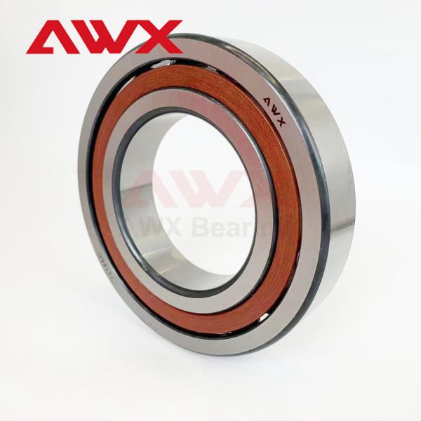 SUJ2 Ceramic Balls Pressed Steel Cage Contact Angular Ball Bearing