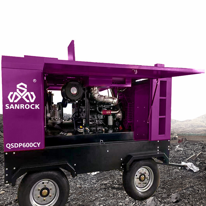 CE 20bar Моторная мощность 191KW портативный дизельный двигатель вращающийся винтовой воздушный компрессор для добычи полезных ископаемых