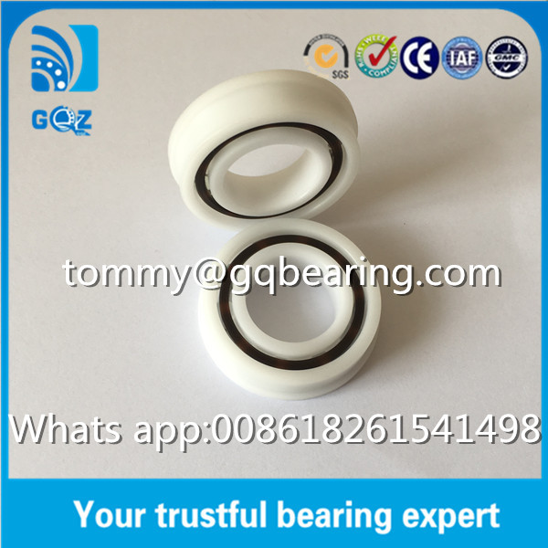 F6005 POM Пластиковый фланц с глубокой канавкой Керамические шариковые подшипники 25*47*12 мм