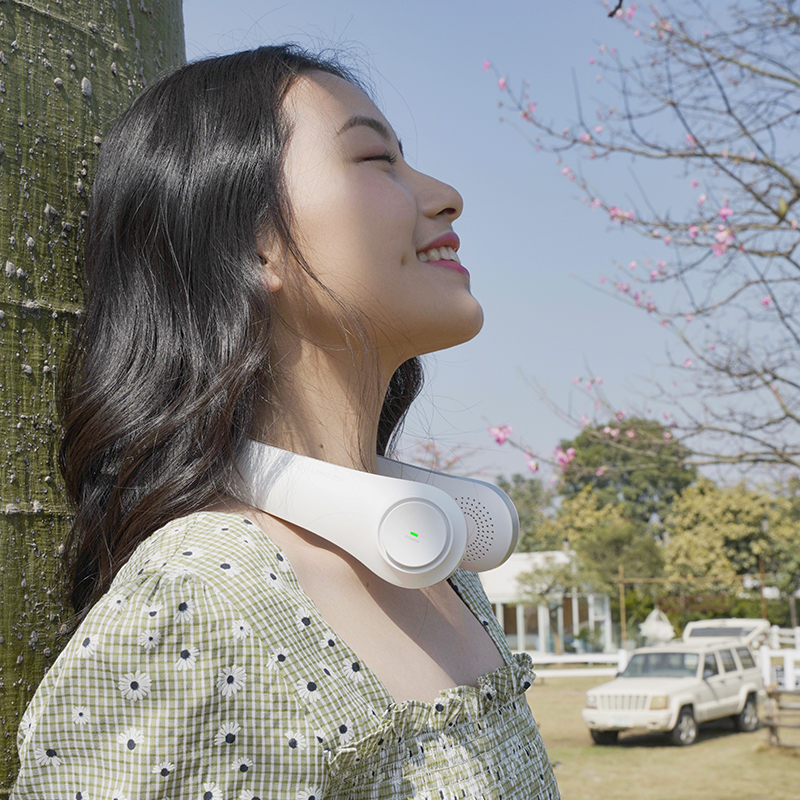 OEM Manufacturer Wearable Small Battery Usb Portable Cooling Fan Outdoor Rechargeable Sports Mini Band Neck Fan