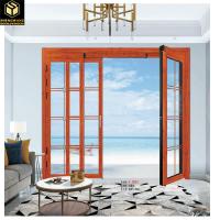 Fermeture porte PT rouge en poudre enduite en aluminium porte coulissante PT 2 mm cadre