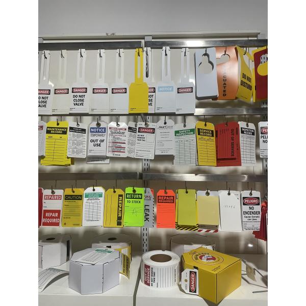 Plastic Inspection Tag PVC Waterproof Durable Die Cutting Safety Tag for Warning