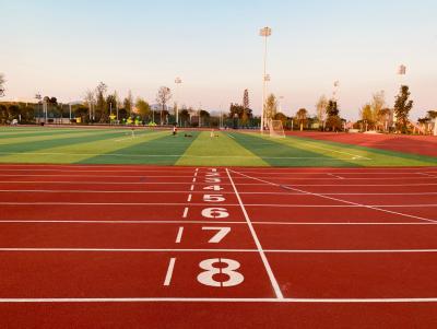 Excelente absorção de choque pista de corrida da IAAF para betão bituminoso