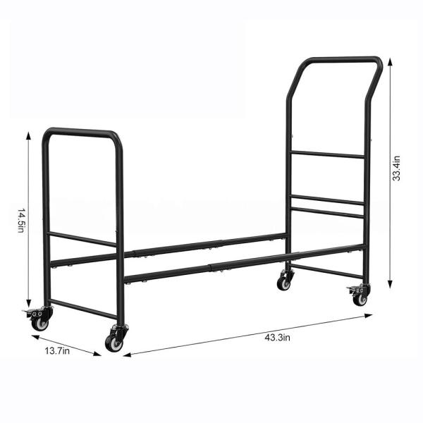 Heavy Duty Iron Display Stand 43.3 Inch  Transport Trailer Rolling  Car Tire Display Stand