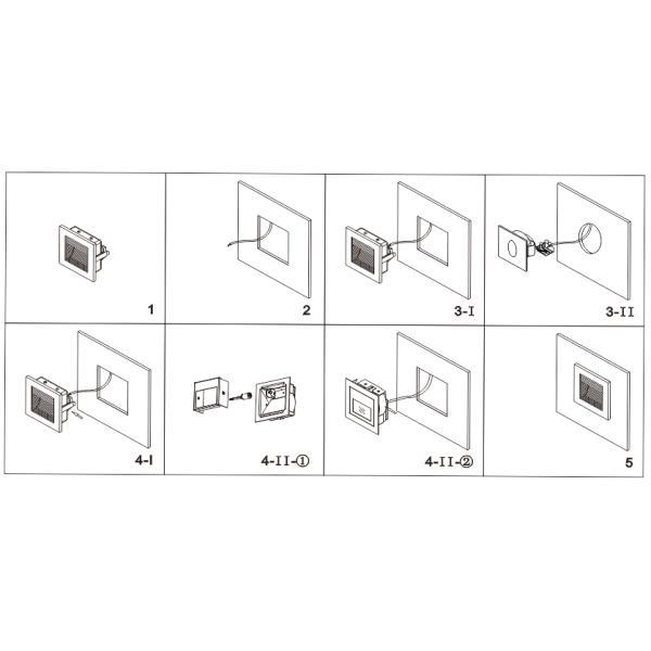 3W IP40 Mini Aluminum Indoor LED Step Light / Indoor Stair Lighting Brushed Color