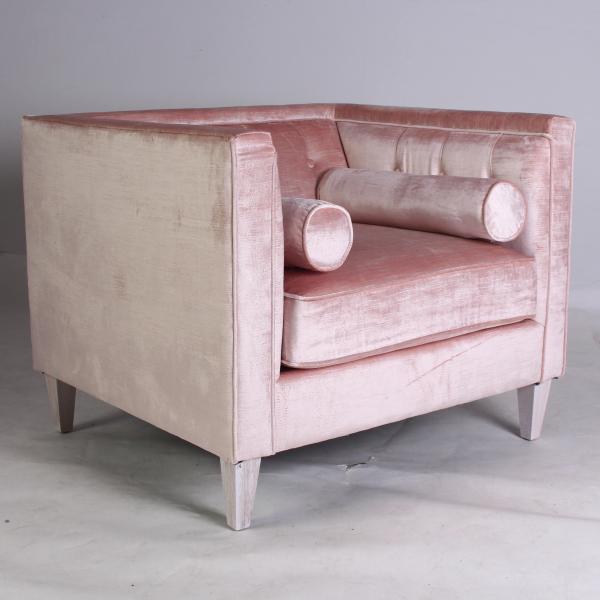 Hote sale home furniture single sofa rental vevlet upholstered wooden sofa event wedding single sofa with armrest