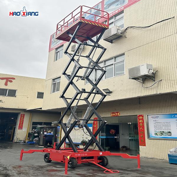 Indoor Outdoor Mini Mobile Scissor Lift 400kg-3100kg Wheeled Scissor Lift