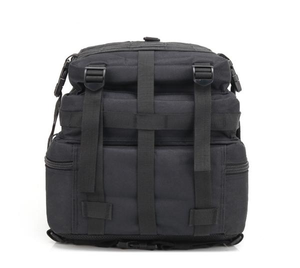 Sistema tático da trouxa 45L Molle do assalto do preto de Oxford com zíper resistente