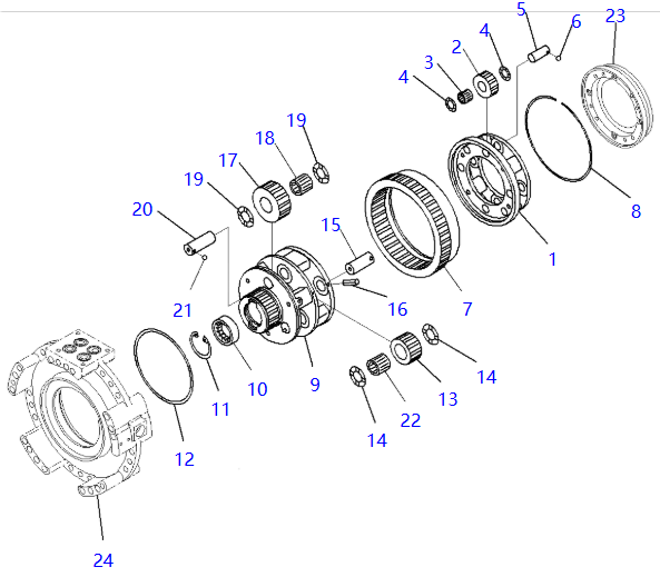 235-15-12590 2351512590 Washer KOMATSU Bulldozer Spare Parts For D85PX-15E0