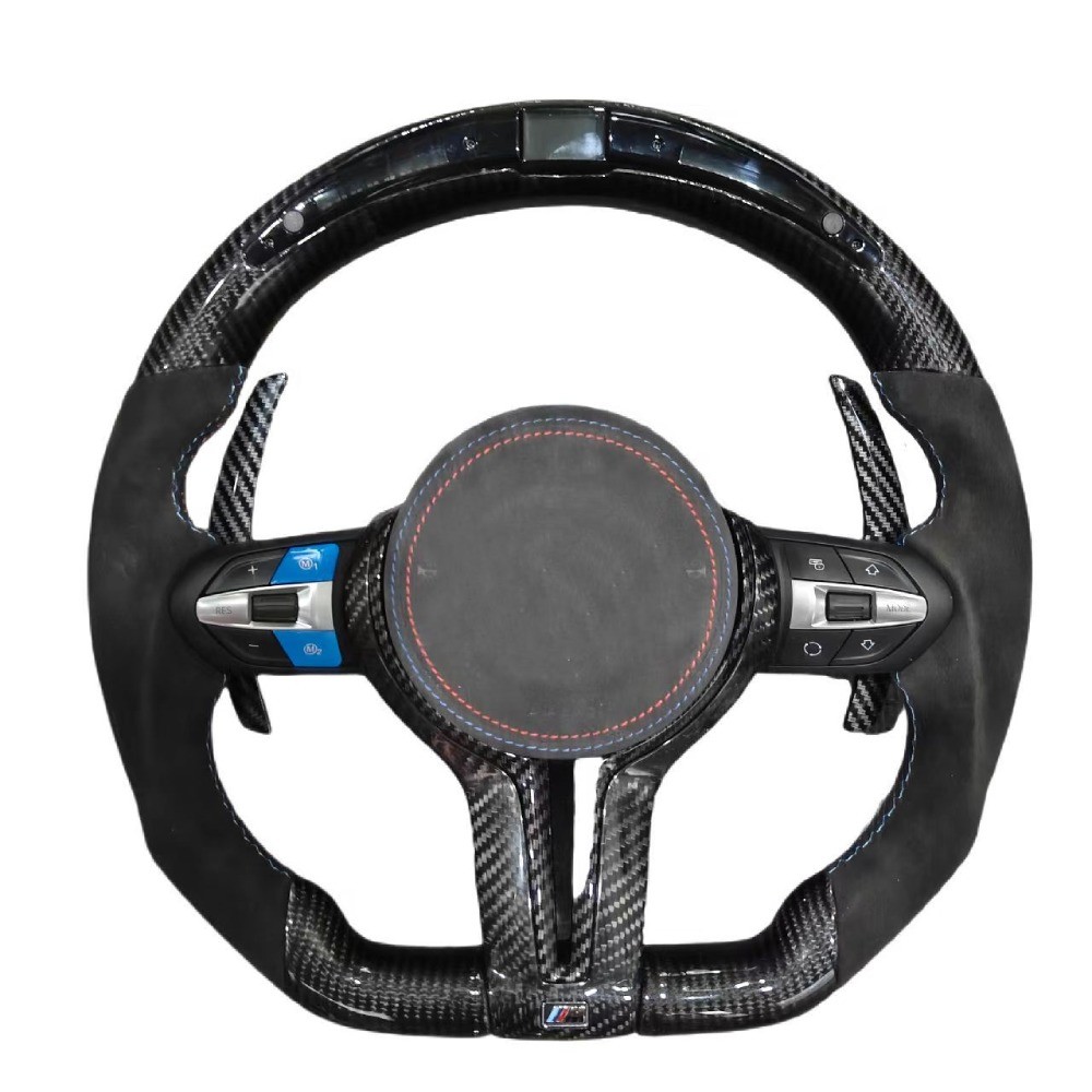 Sports Design Customized Alcantara LED Carbon Fiber Steering Wheel for BMW M3M4M5X1-X6