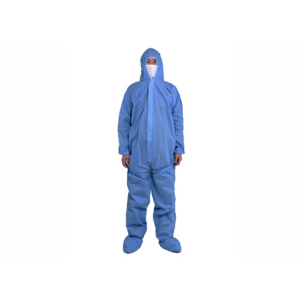 White Anti Bacteria Non Woven Disposable Coverall For Medical