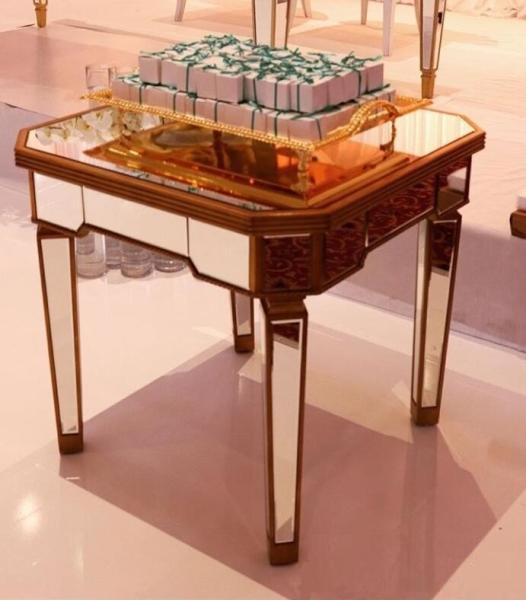 Mirrored Furniture Square mirror table Coffee table Cake table for wedding