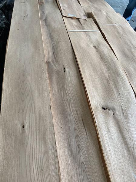 Length 120cm White Oak Wood Veneer Quarter Cut 0.7mm Thickness