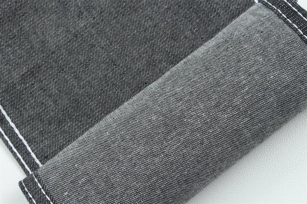 100% Pure Cotton Silk-like Black Lightweight Denim Fabric