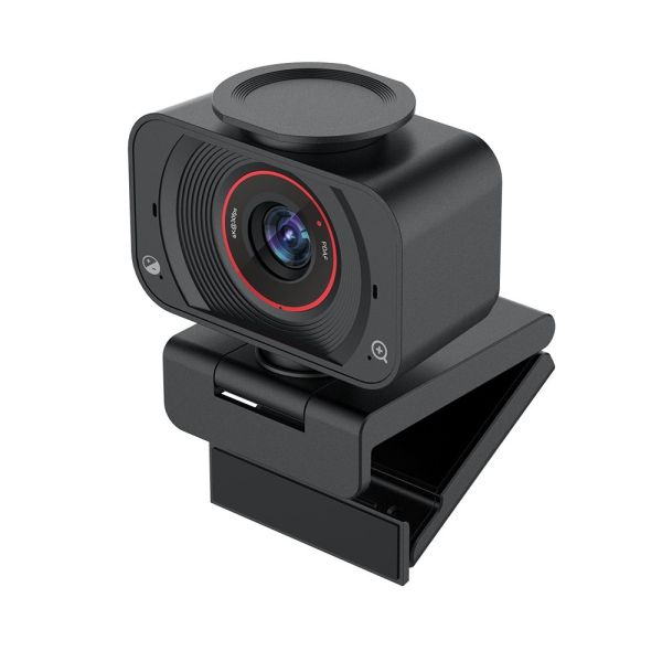 Professional 4K Webcam with Wide-Angle Lens and Dual Stereo Microphones