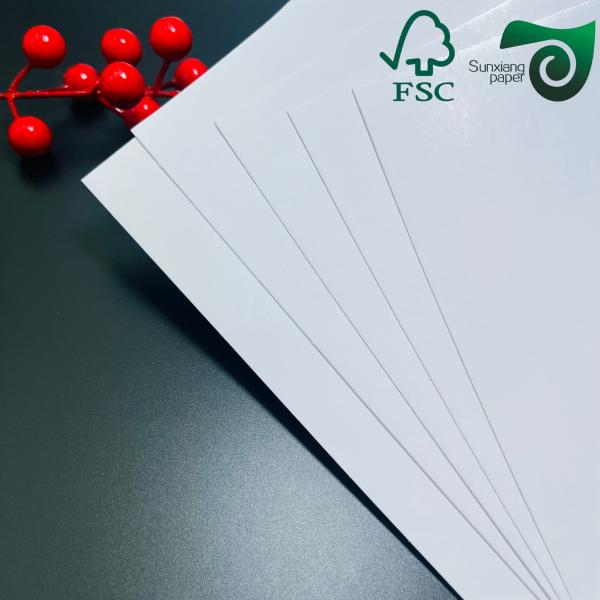 2 Carton d'art brillant recouvert de latéralement FSC 70lb Board d'art C2S de haute blancheur