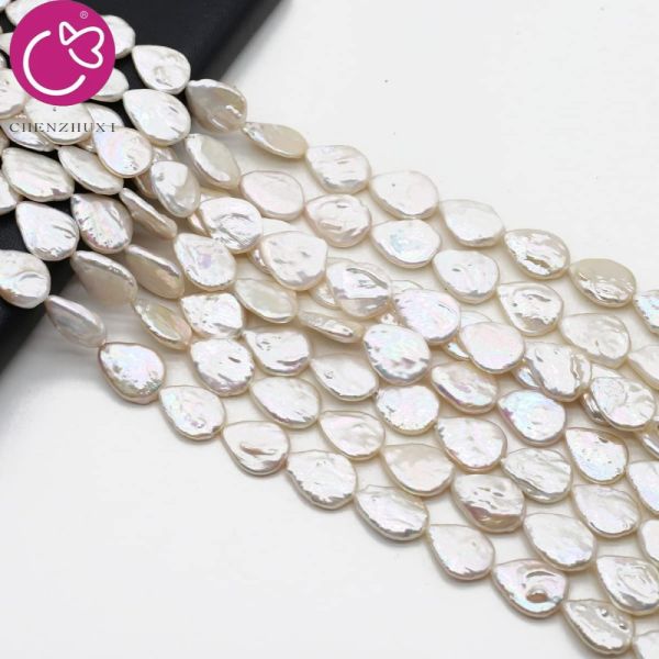 Wholesale Big Size Natural Baroque White Freshwater Pearls Beads String Strands for Jewelry Making