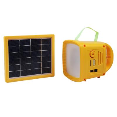 Luz recarregável portátil cristalina poli da lanterna 3W 6V do diodo emissor de luz das energias solares