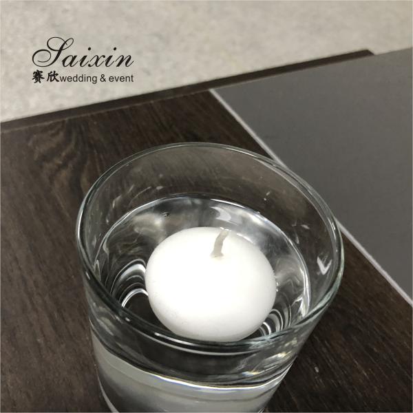Venda a quente 4.5cm cera real velas flutuantes ativadas por água para decoração de casamento porta-velas centro de peça