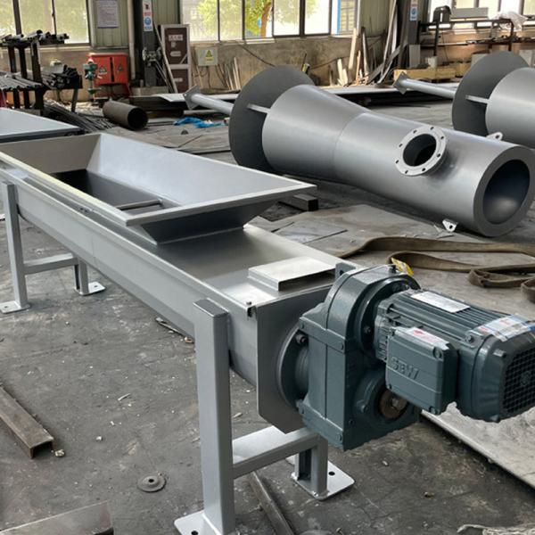 Horizontal Carbon Steel Sludge Shaftless Screw Conveyor Movable