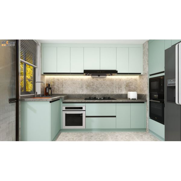 Modern Design Custom Size L Shape Kitchen Cabinet with MDF Melamine Board