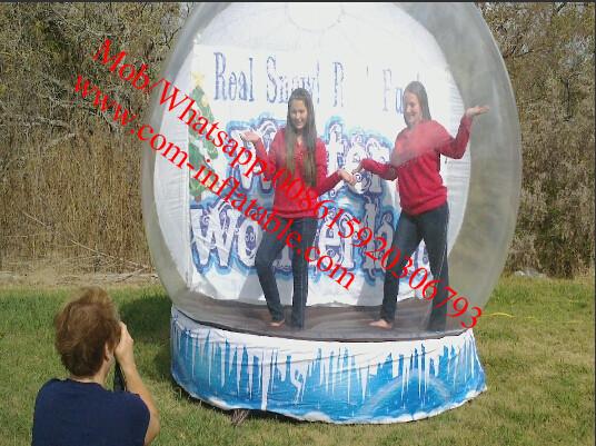 3 - 6m dia advertising Inflatable Snow Globe Bubble Decorations / Snow Bubble