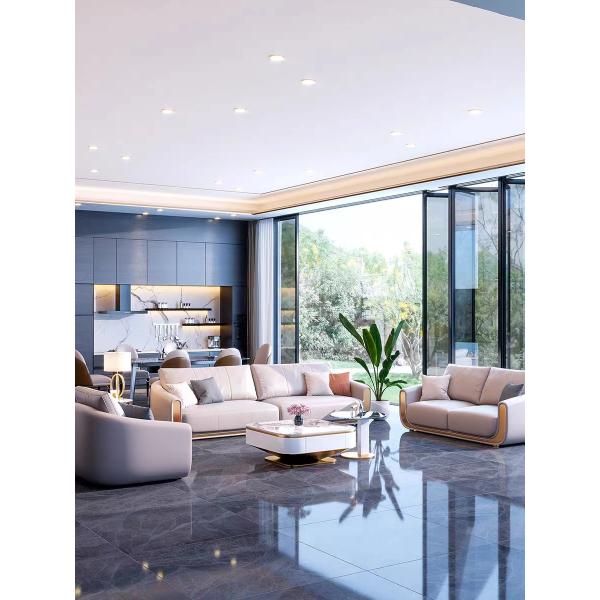 Light Leather Hotel Room Sofa Combination Modern Living Room Sofa